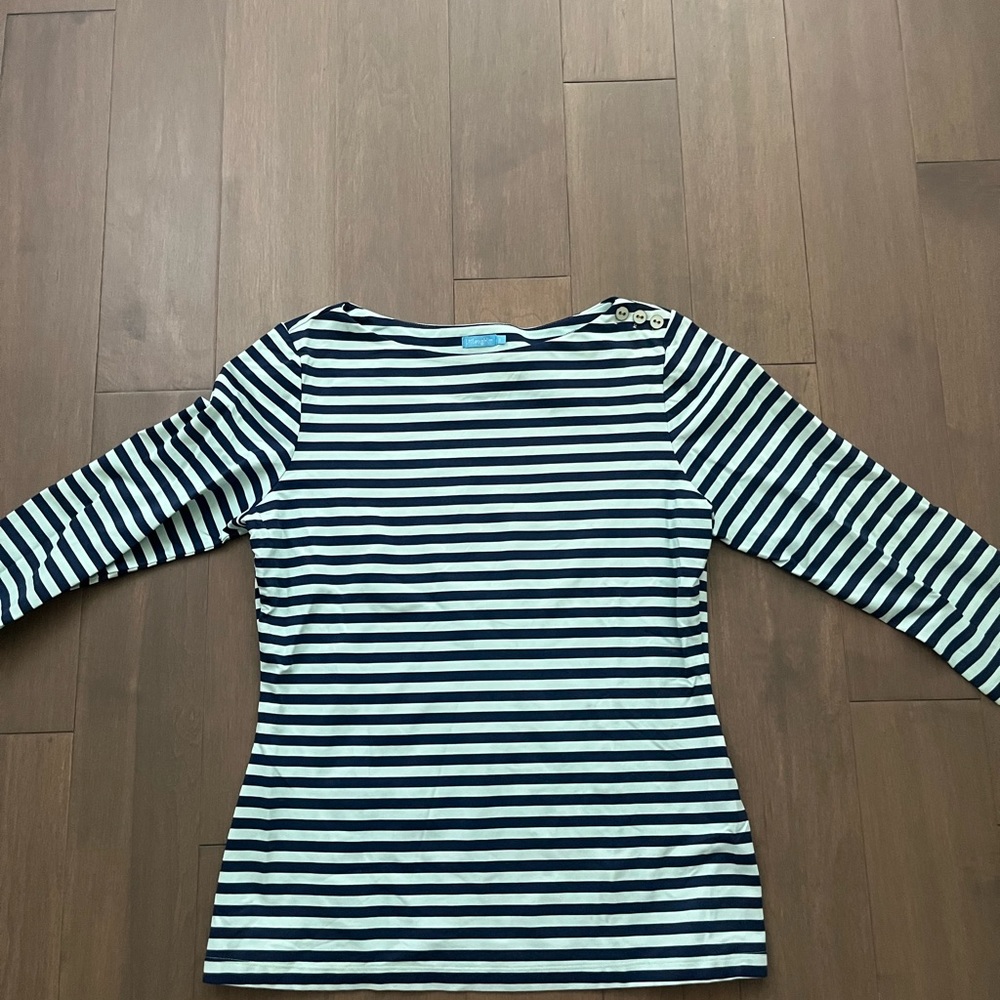 J. McLaughlin teal and blue top